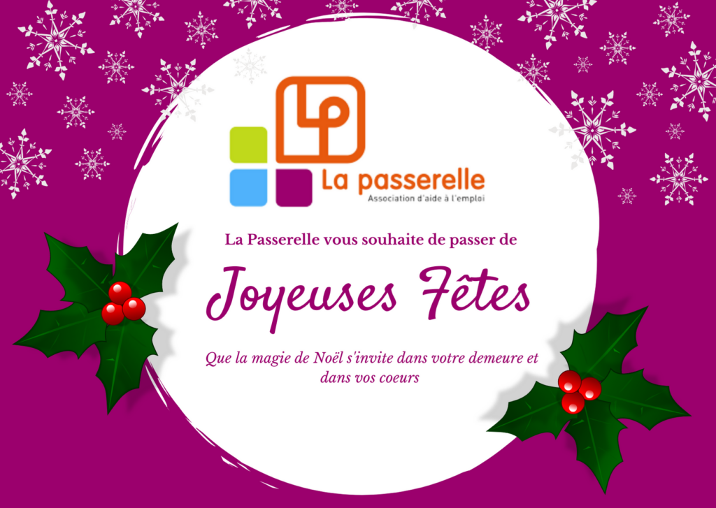 La Passerelle vous souhaite de joyeuses fêtes